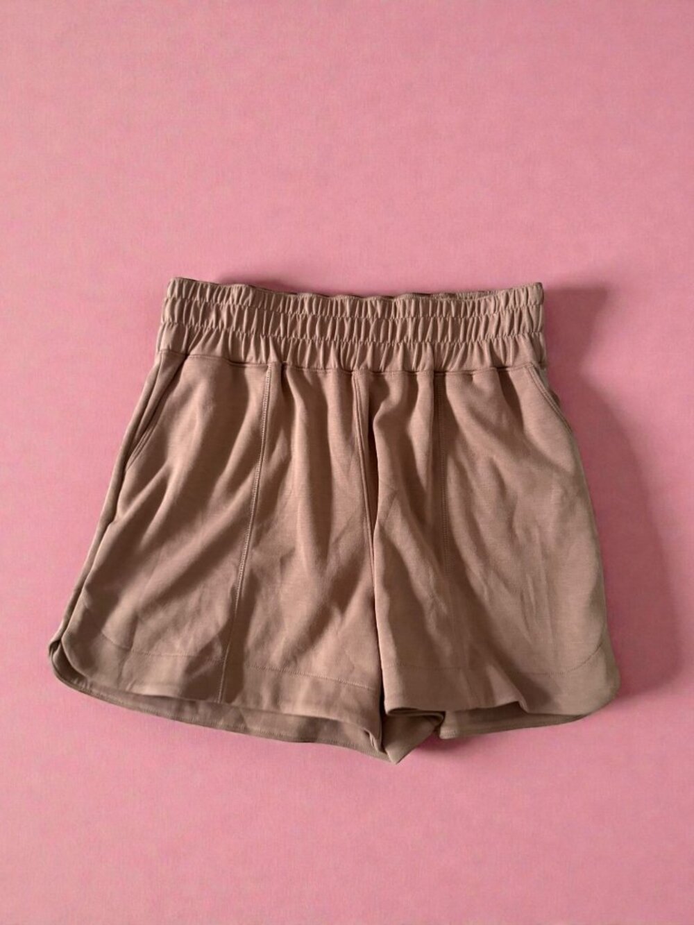 BRISAS Light Brown Tan High Waist Shorts Size Small NEW NWT